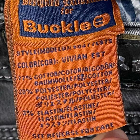 Rock Revival Vivian Easy Skinny Jeans 26x28 Black Stretch Low Rise - Picture 8 of 9